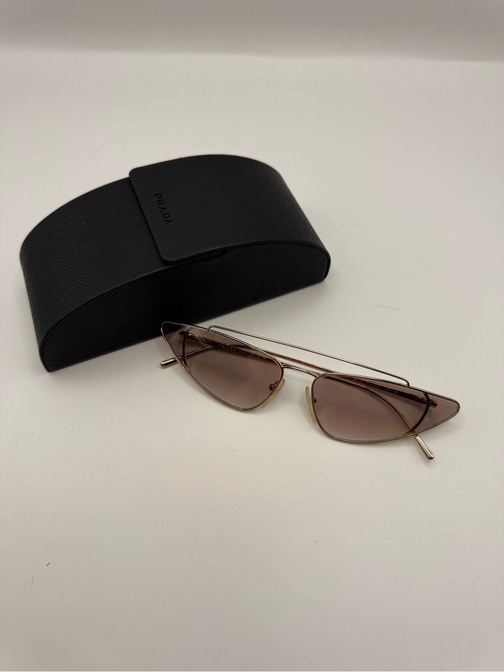 Prada SPR 63U Gold Shield Sunglasses